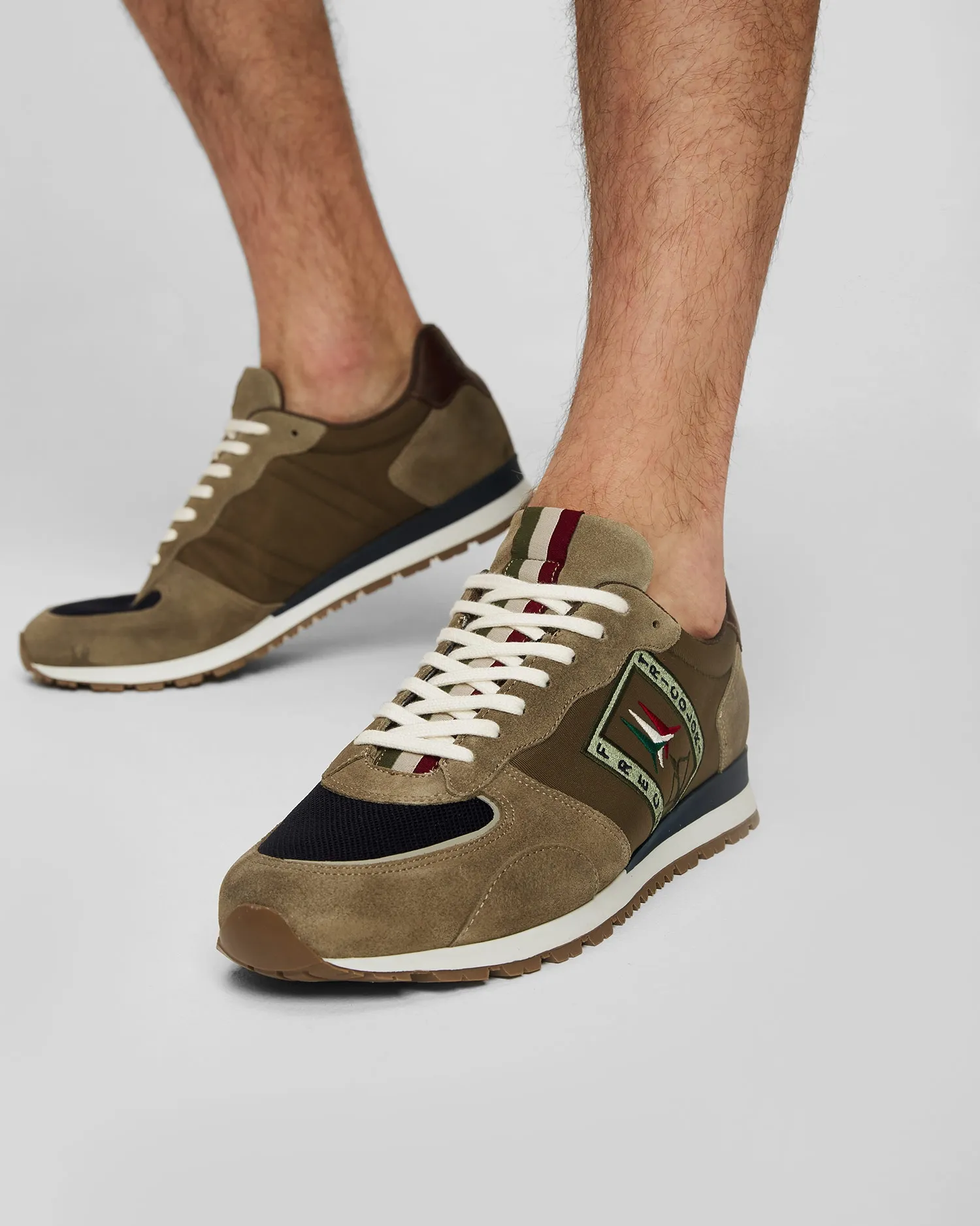 Men’s green leather shoes Aeronautica Militare 241sc267pl237-7273