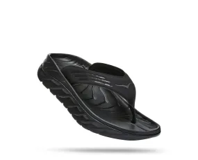 Men's Hoka One One Ora Recovery Flip Color: Black/Dark Gull Grey