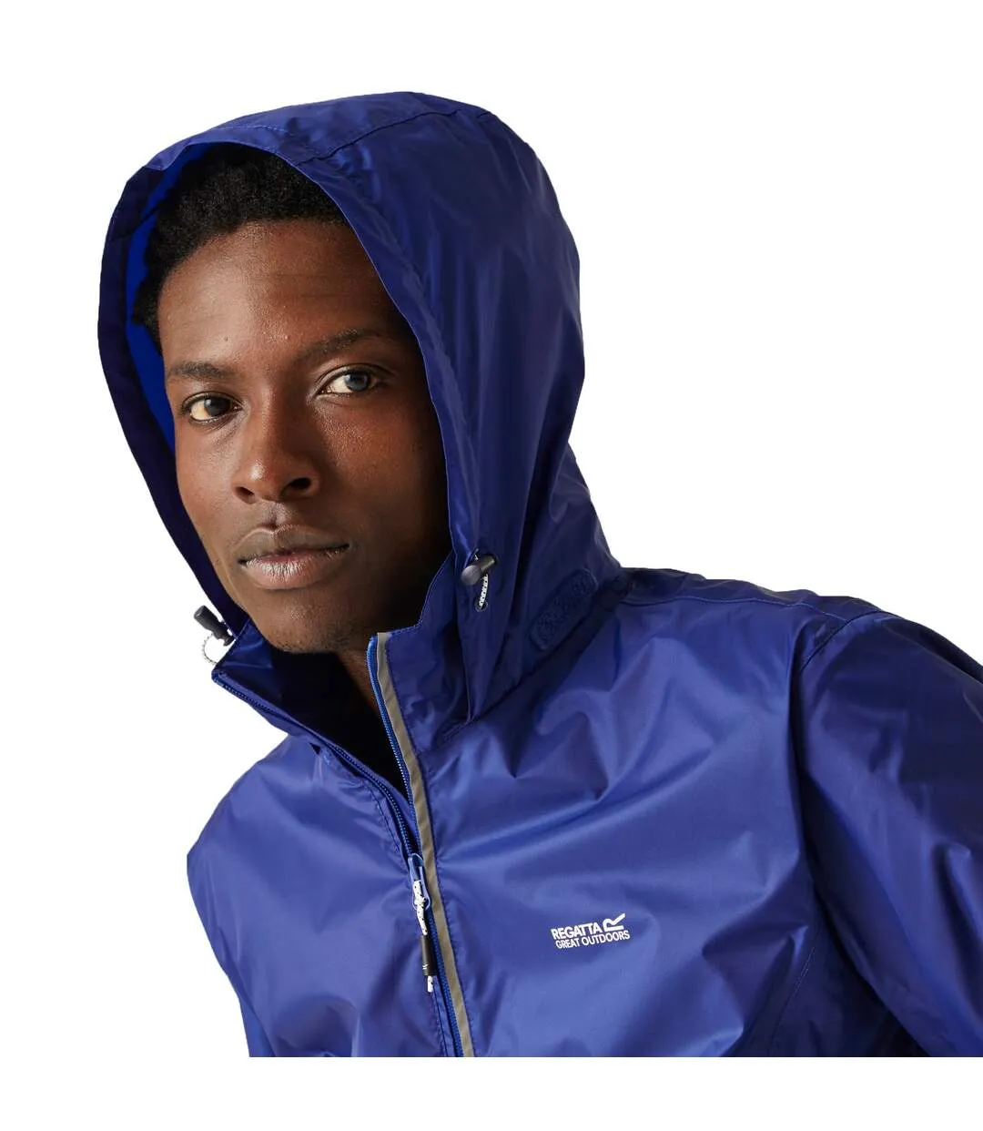 Mens lyle iv waterproof hooded jacket new royal/persimmon Regatta