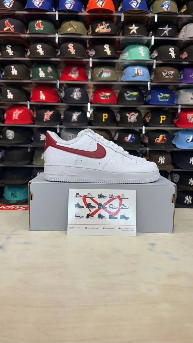 Mens Nike Air Force 1 '07 "White Team Red"