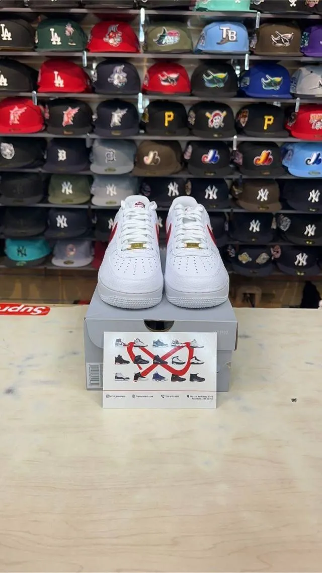 Mens Nike Air Force 1 '07 "White Team Red"