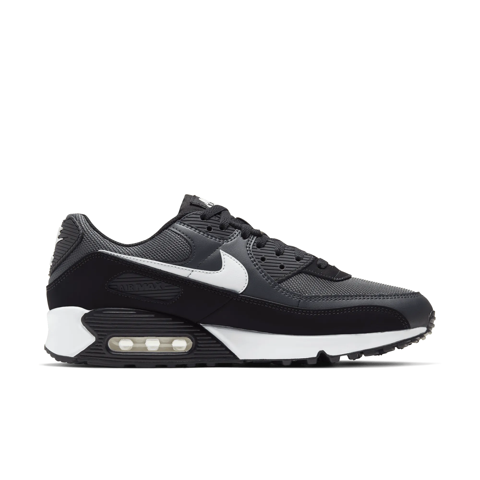 Men's Nike Air Max 90 - Iron Grey/White/DK Smoke Grey/Black
