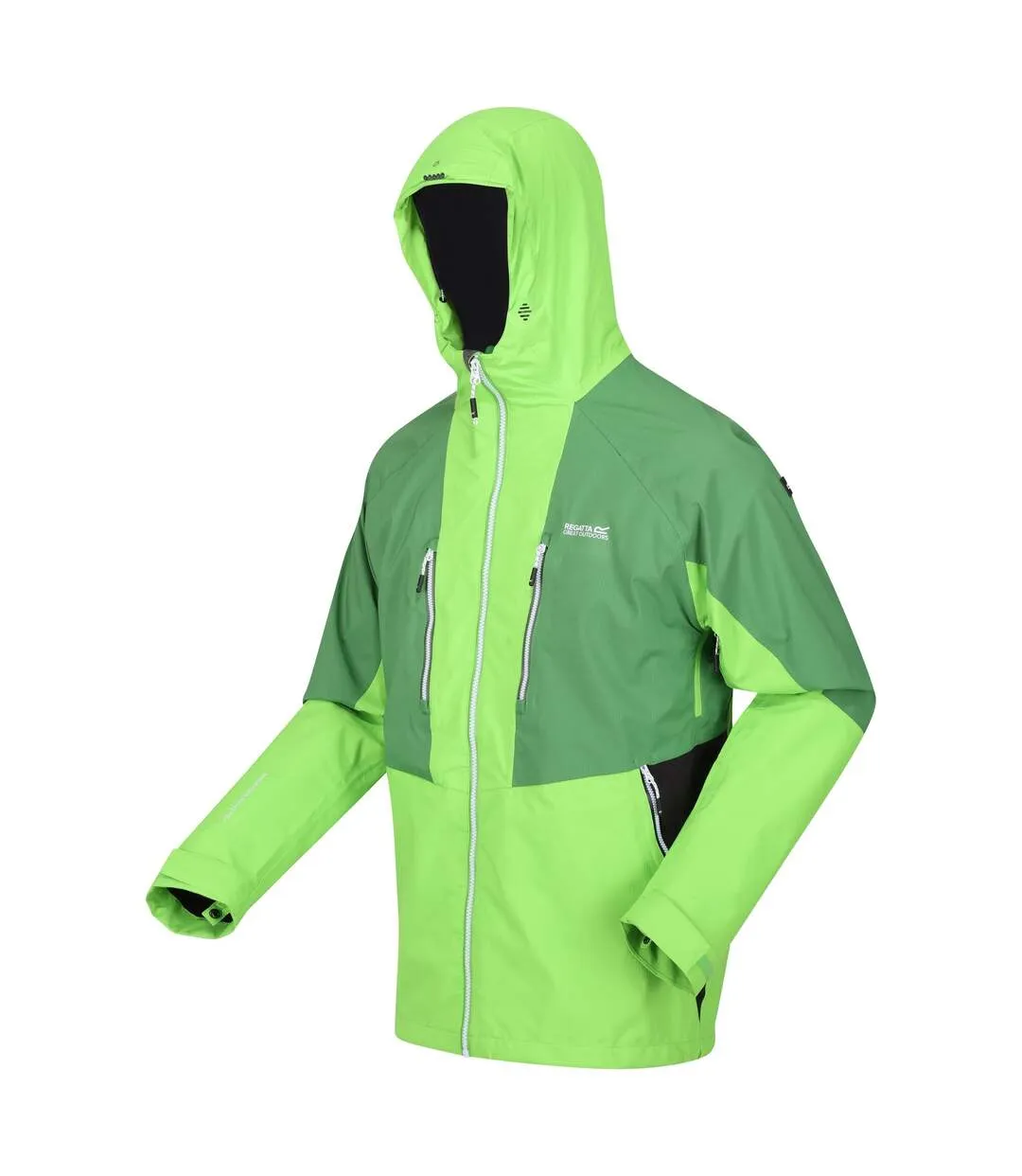 Mens sacramento ix 2 in 1 waterproof jacket jasmine green/field green Regatta