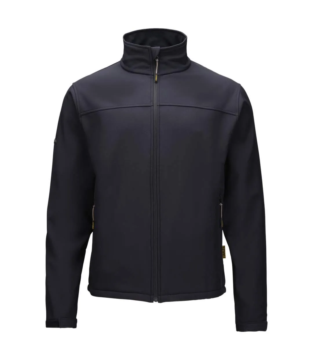 Mens teton double layered full zip soft shell jacket black Stanley