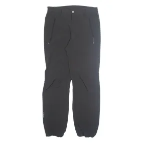 Mens Trousers Black Regular Tapered W32 L30