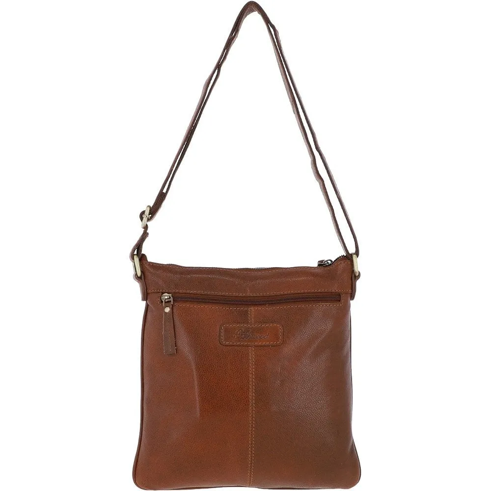 Michigan Leather Body Bag Cognac: M-60