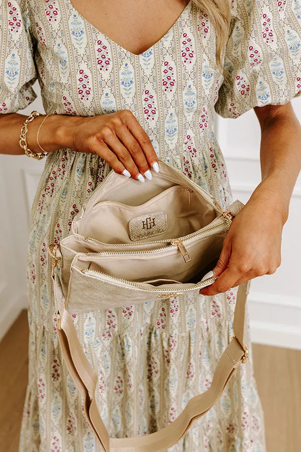 Midsummer Night's Metallic Crossbody in Champagne