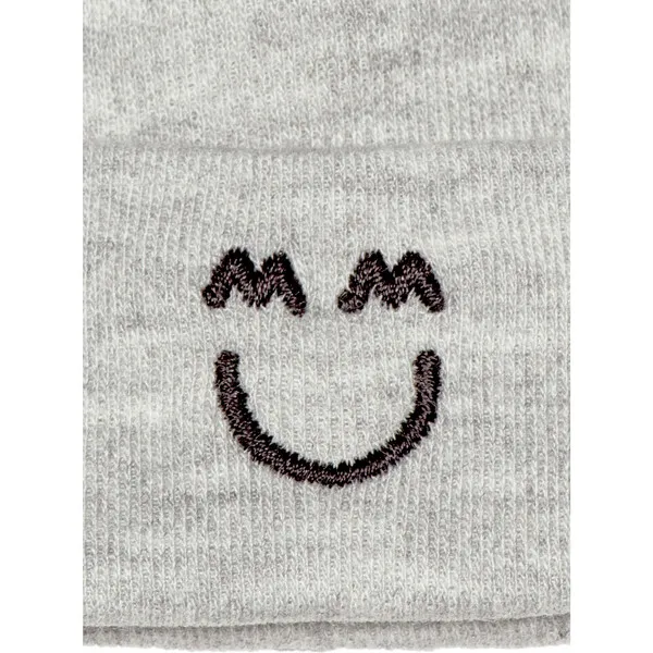 Miles and Milan Embroidered Romper and Hat, Grey