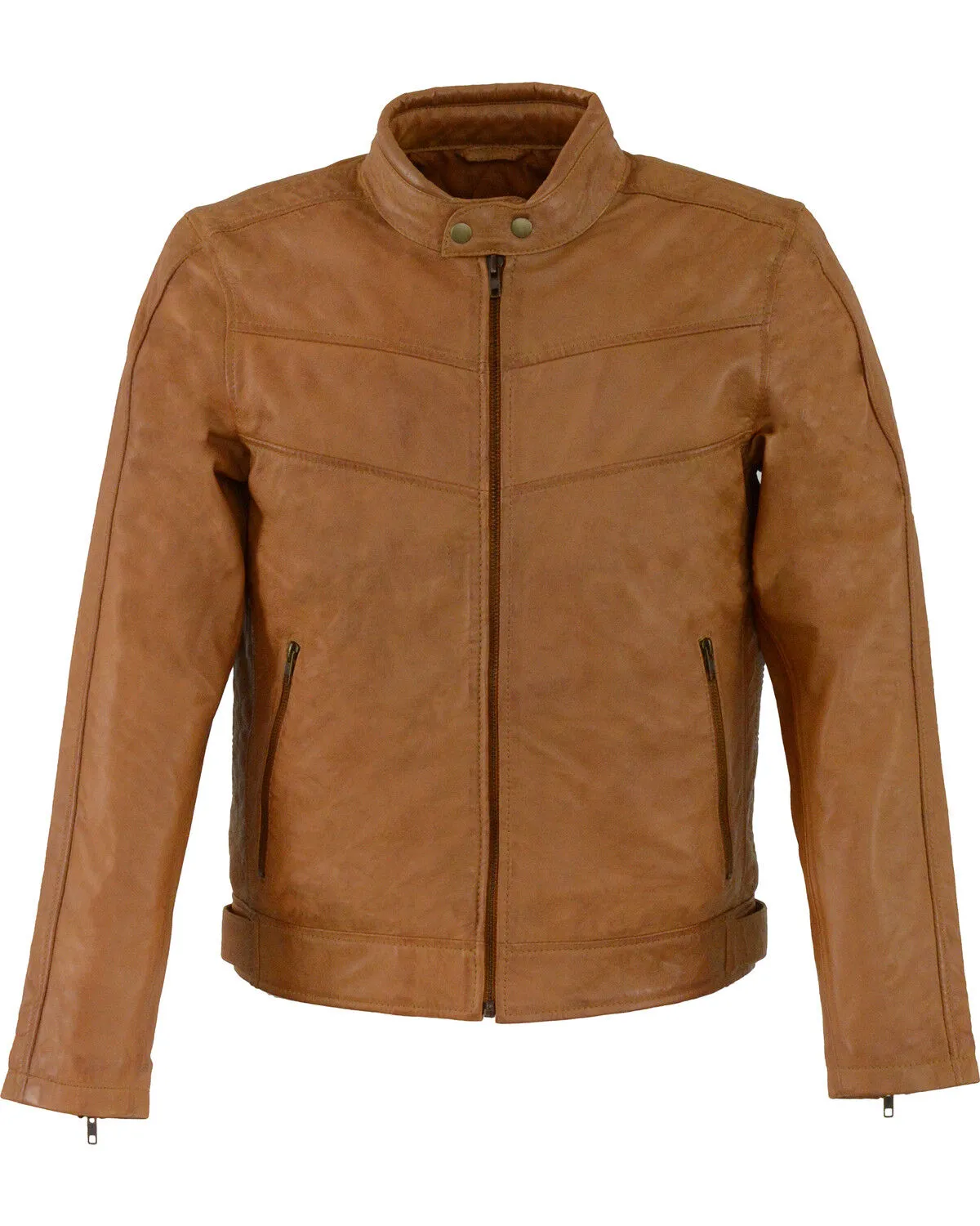 Milwaukee Leather Men's Stand Up Collar Leather Jacket