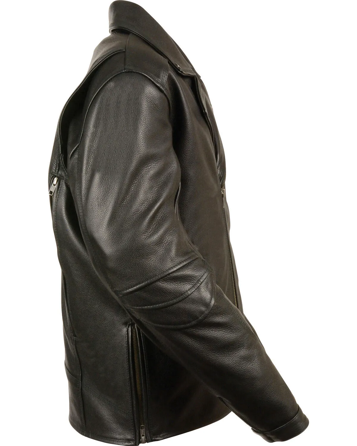 Milwaukee Leather Men's Triple Stitch Extra Long Biker Jacket - 5X