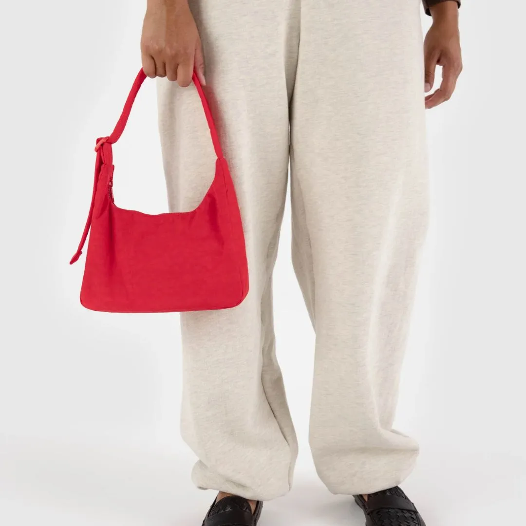 Mini Nylon Shoulder Bag (Candy Apple)