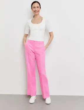 MIR꞉JA WIDE LEG linen trousers with an elasticated waistband