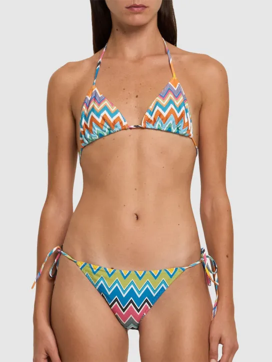 Missoni   Lycra printed zigzag triangle bikini set 