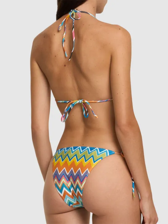 Missoni   Lycra printed zigzag triangle bikini set 