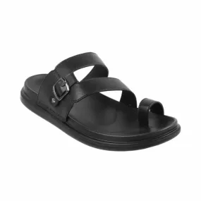 Mochi Men Black Casual Slippers