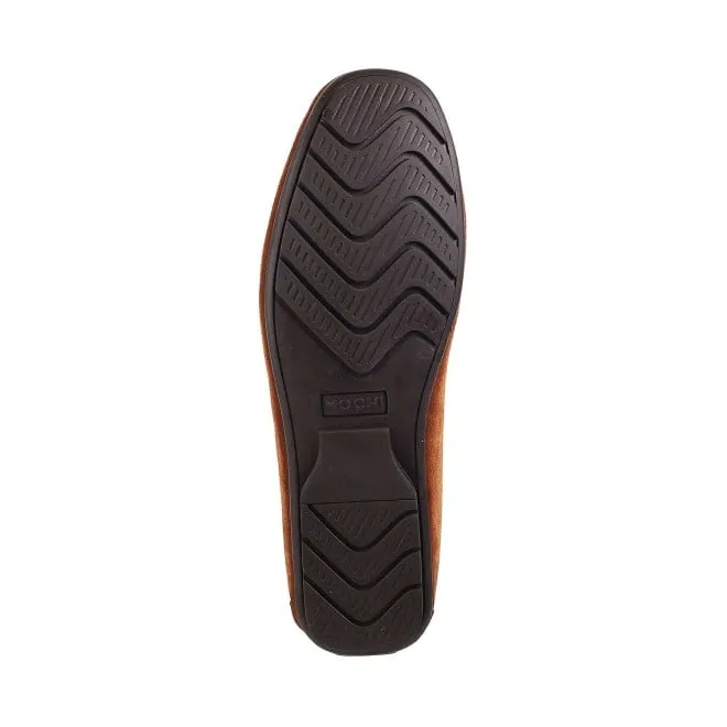 Mochi Men Tan Suede Casual Loafers