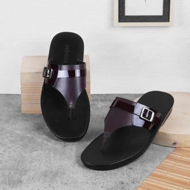 Mochi Men Wine Casual Slippers