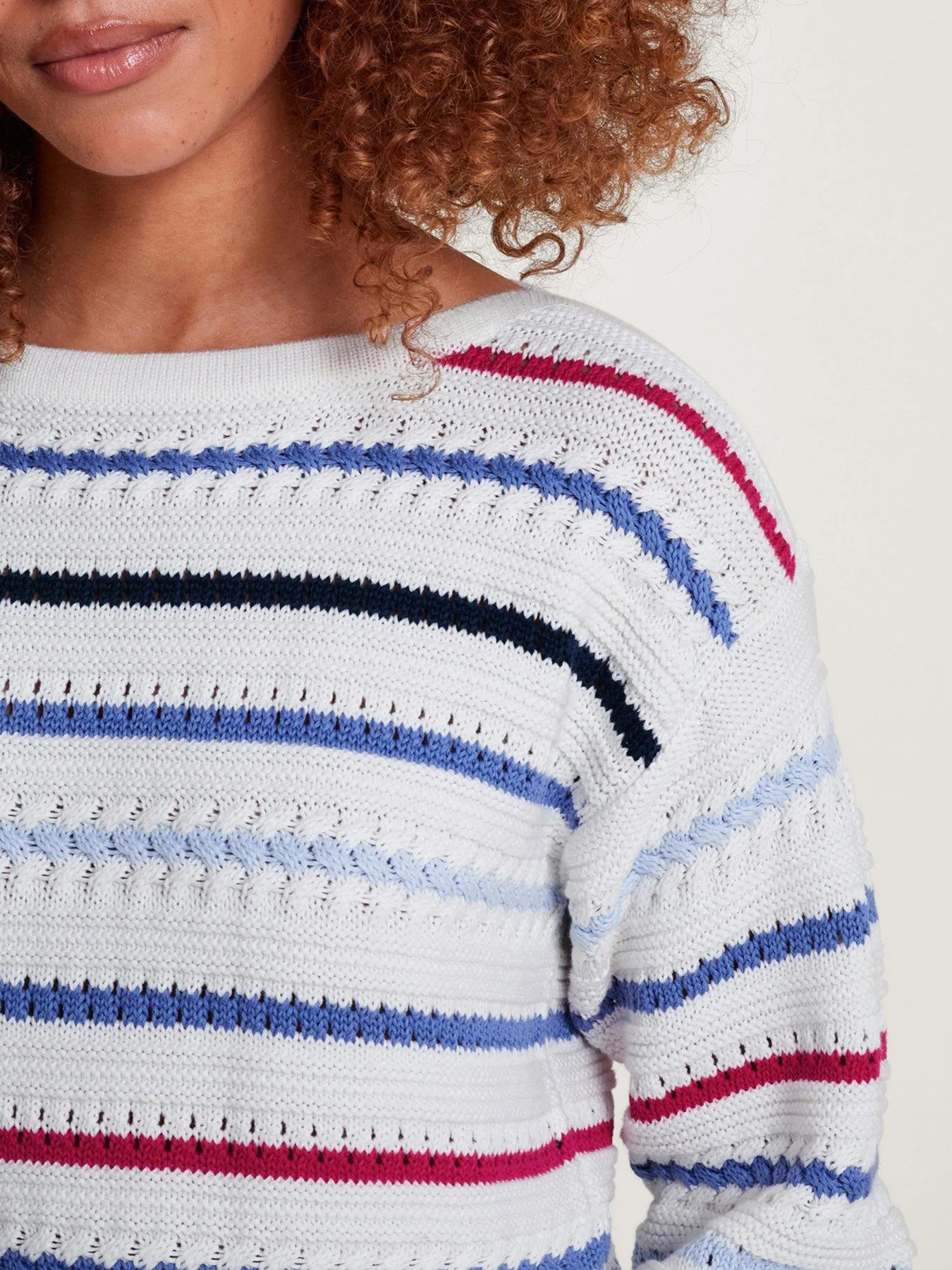 Monsoon Sainy Stitch Jumper Ivory