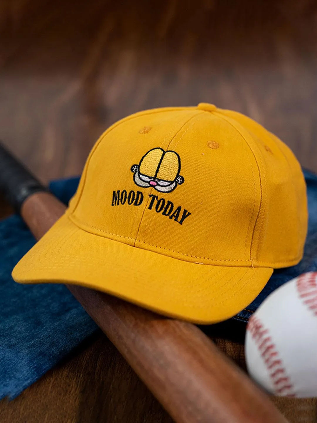 Mood Today Yellow Free Size Unisex Baseball Caps