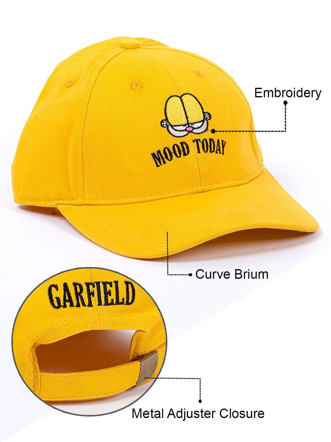 Mood Today Yellow Free Size Unisex Baseball Caps