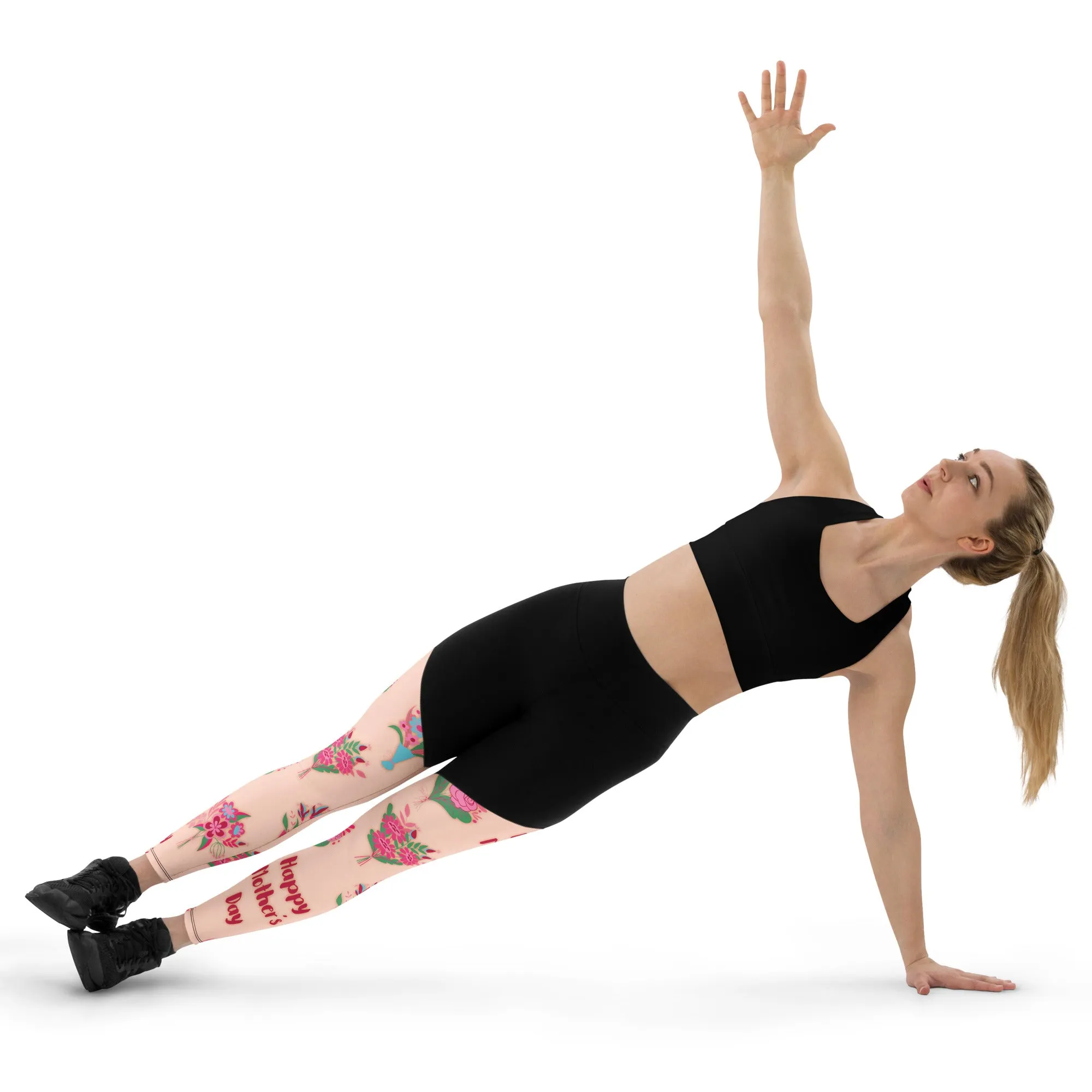 Mother's Day Bouquet Compression Leggings