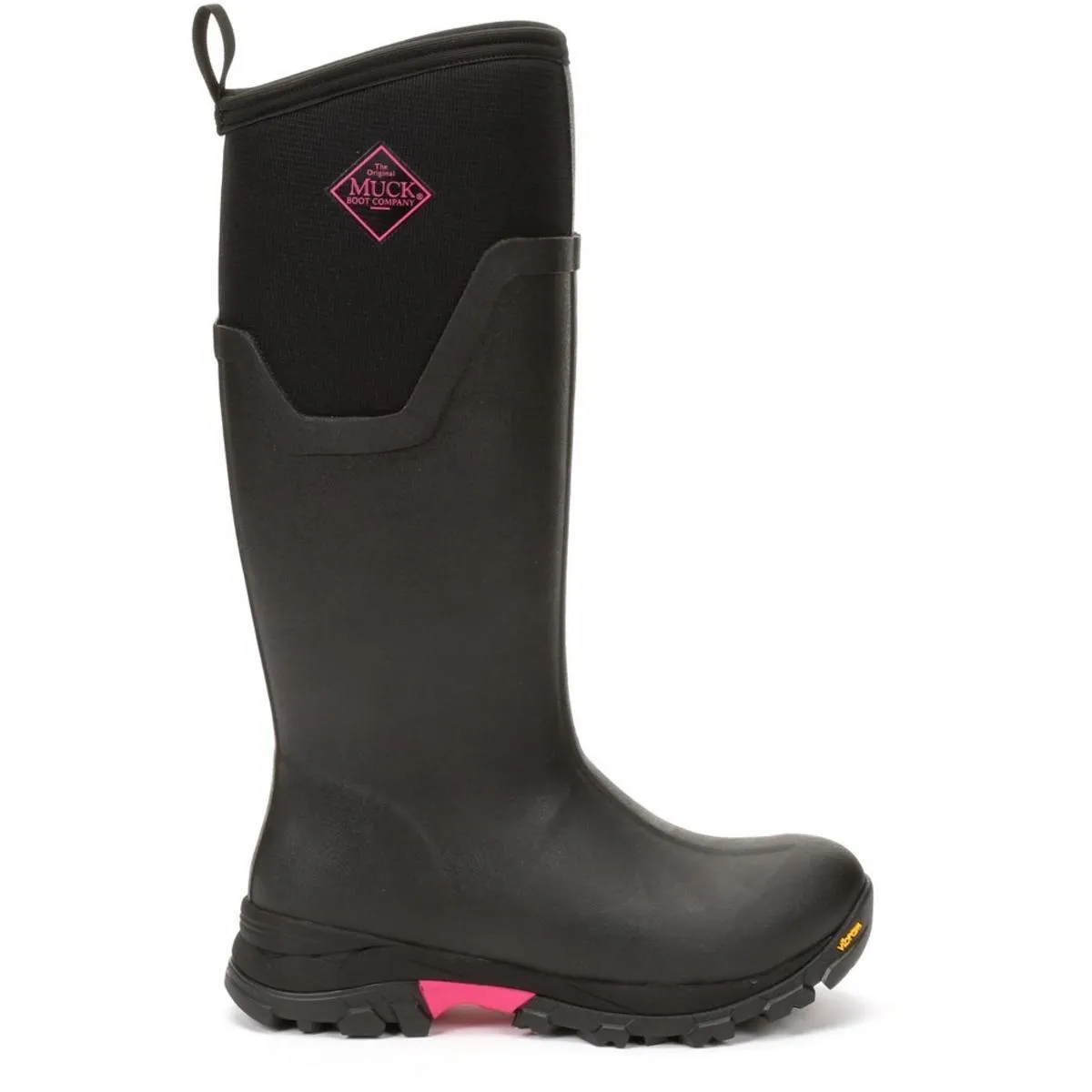 Muck Boots Arctic Ice Tall Wellingtons Black/Hot Pink