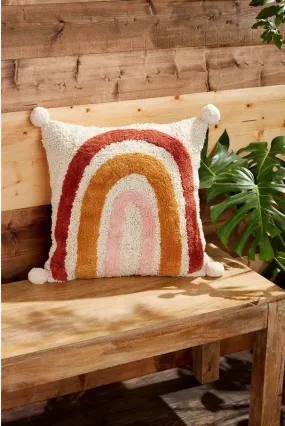 Mudpie Rainbow Pom Throw Pillow