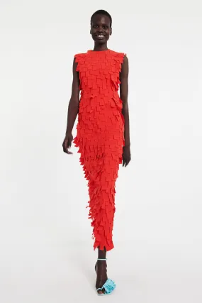 Multi Rectangle Skirt Red      