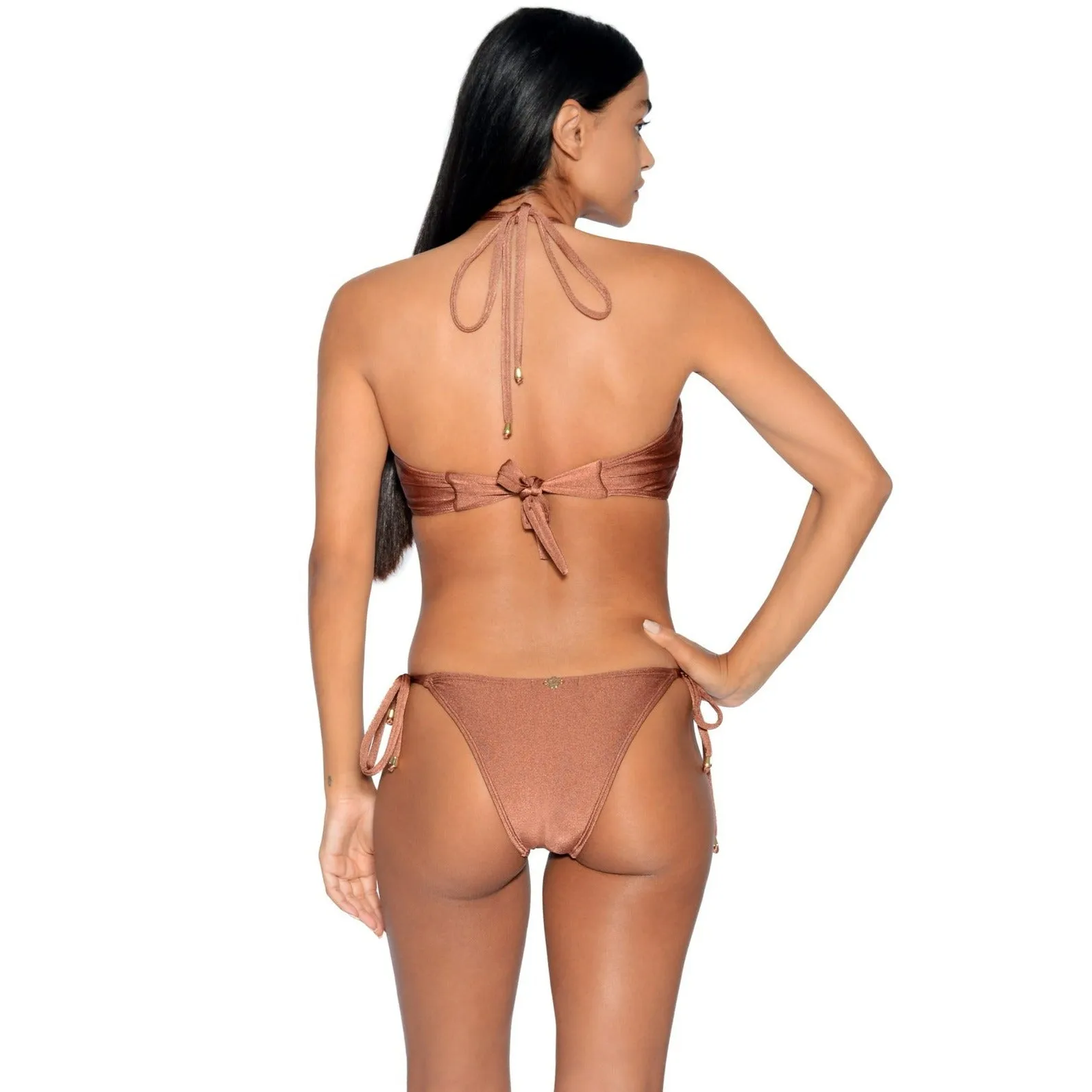 Mykonos Inverted Tri-Top Bikini Set | Brown