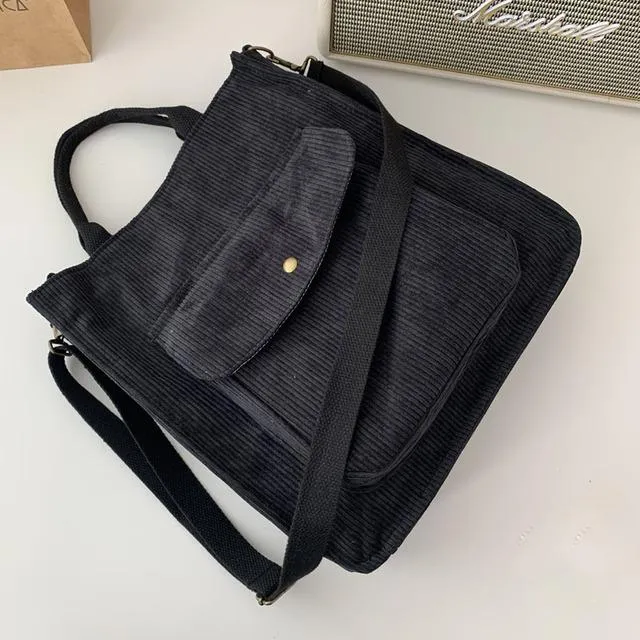 NAPOLI Corduroy Shoulder Bag