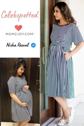 Nautical Striped Maternity and Nursing Tunic