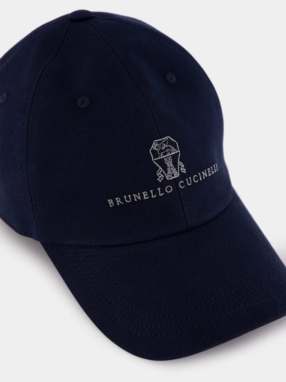 Navy Baseball Cap with Embroidery