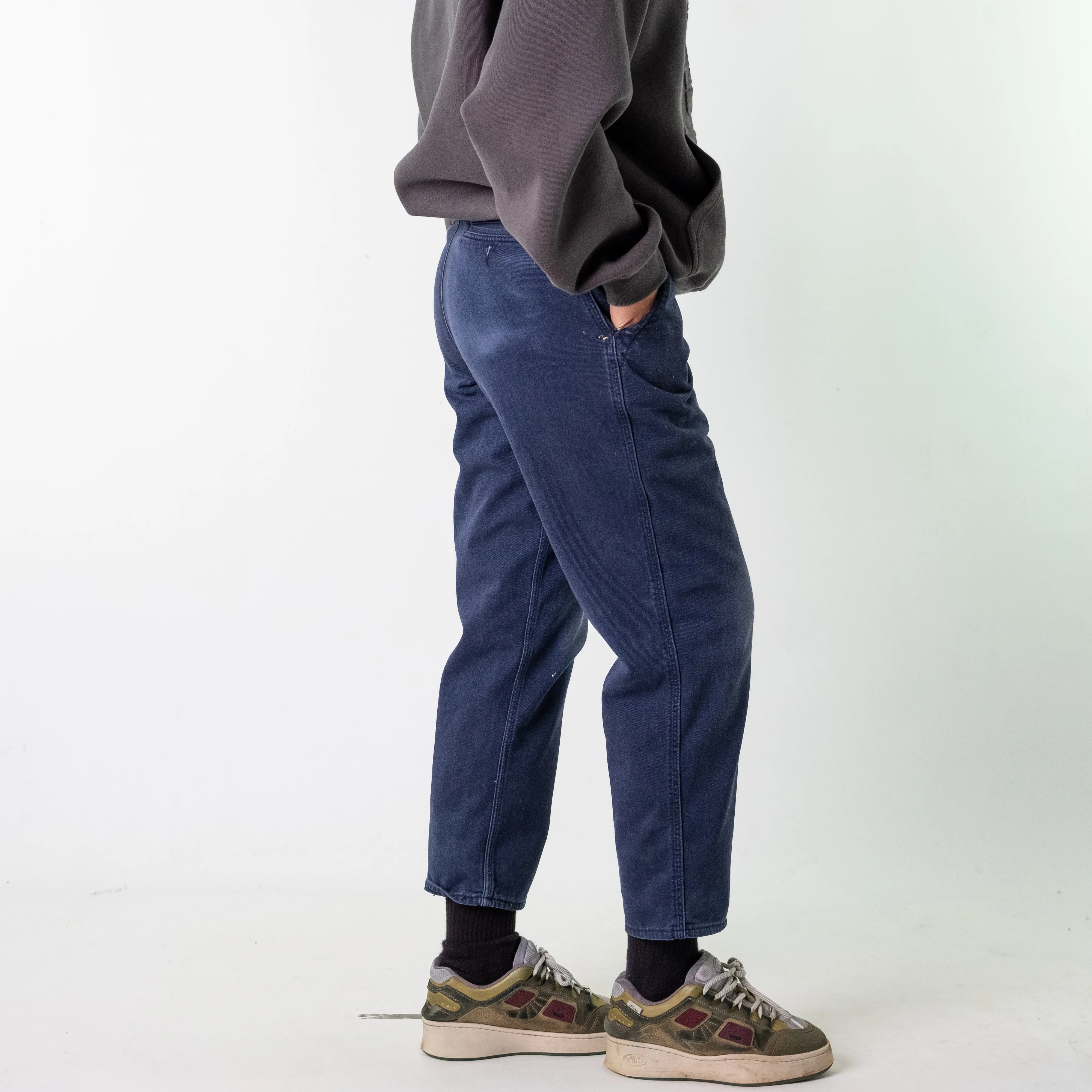 Navy Blue 90s Carhartt  Cargo Skater Trousers Pants Jeans (32x30)