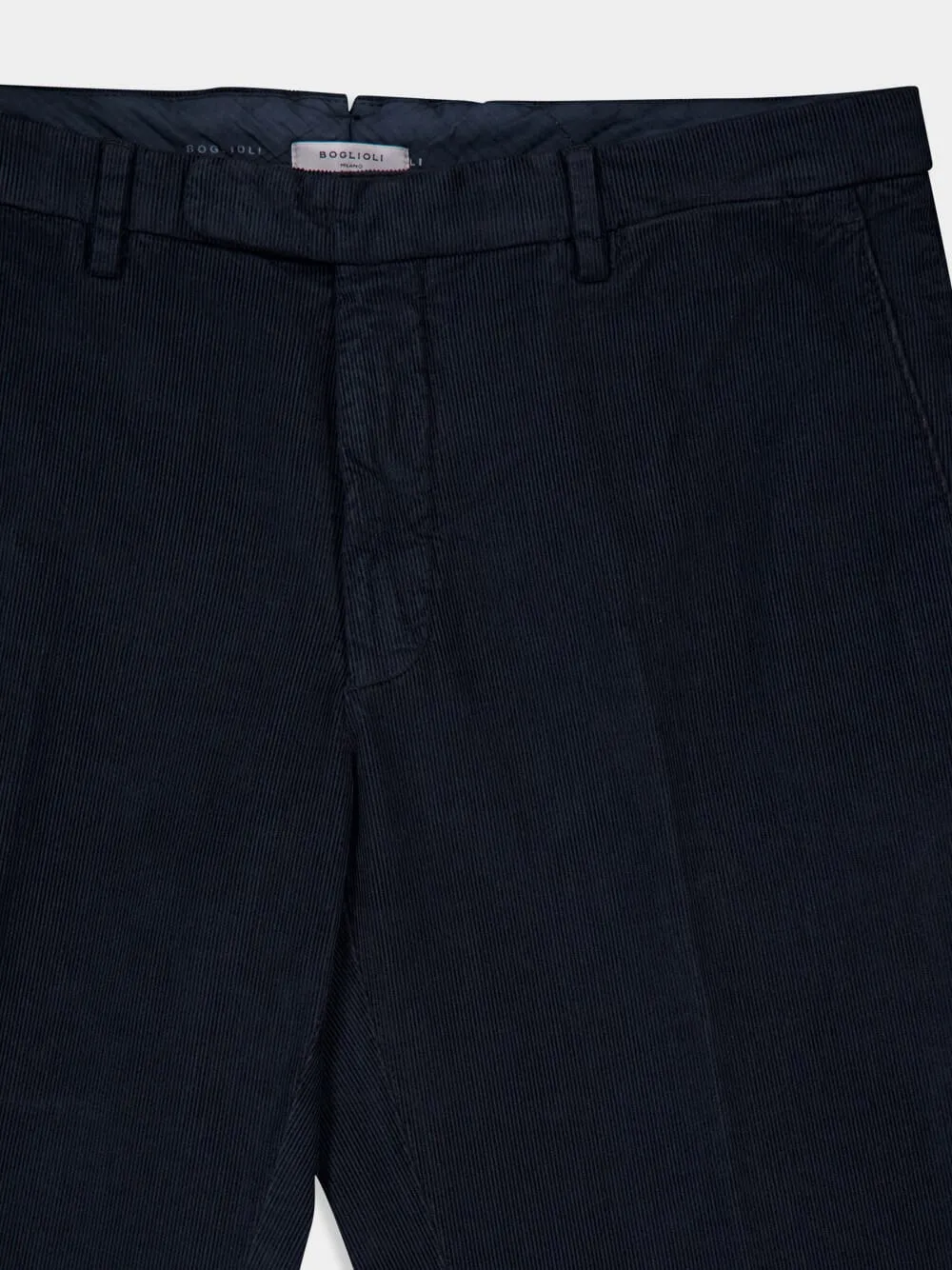 Navy Blue Classic Fit Trousers