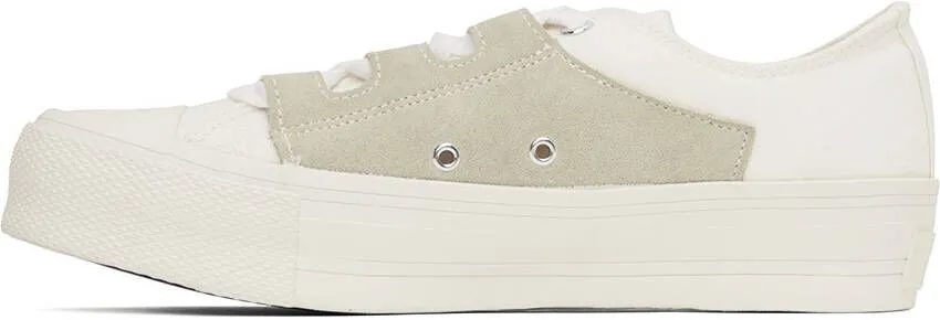 NEEDLES White Asymmetric Ghillie Sneakers