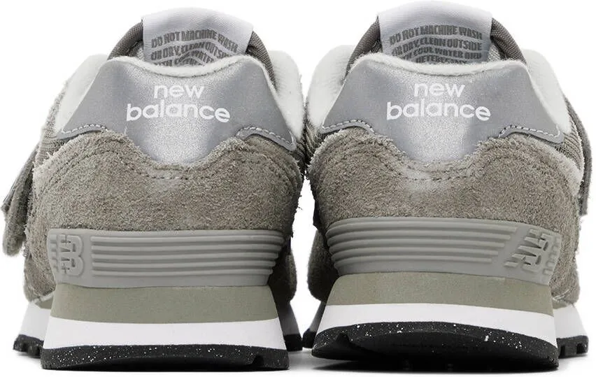 New Balance Kids Gray 574 Core Hook & Loop Little Kids Sneakers