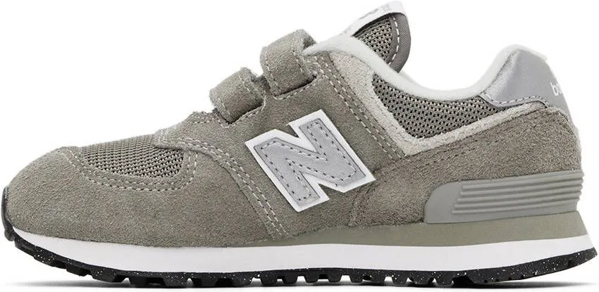 New Balance Kids Gray 574 Core Hook & Loop Little Kids Sneakers