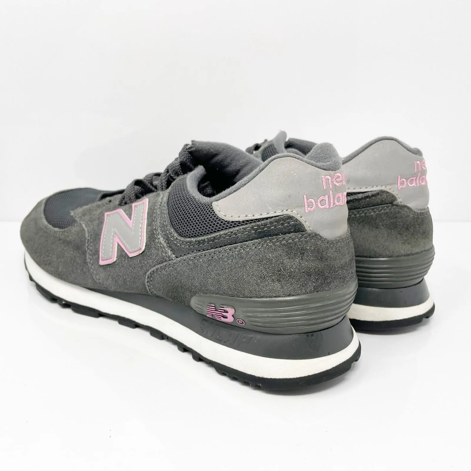 New Balance Womens 574 W574MPS Gray Running Shoes Sneakers Size 9.5 B