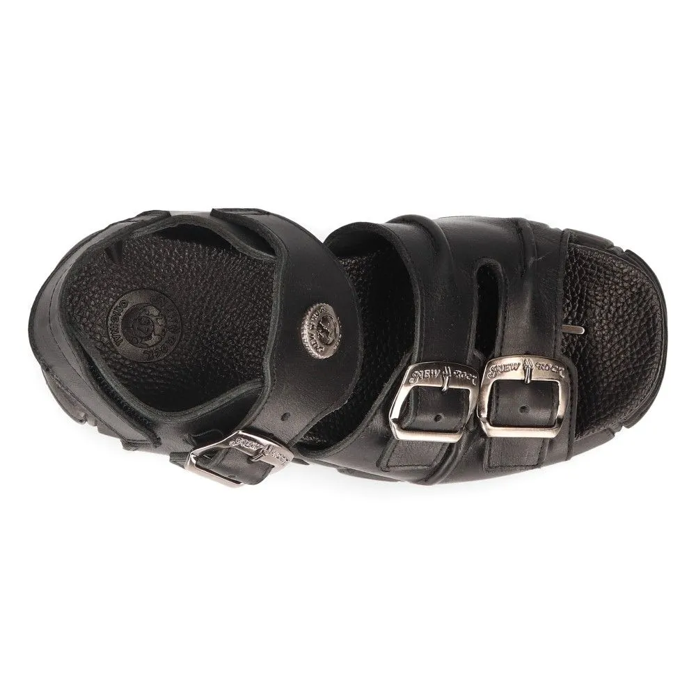 NEW ROCK - M-BIOS101-C2 Black Platform Sandals
