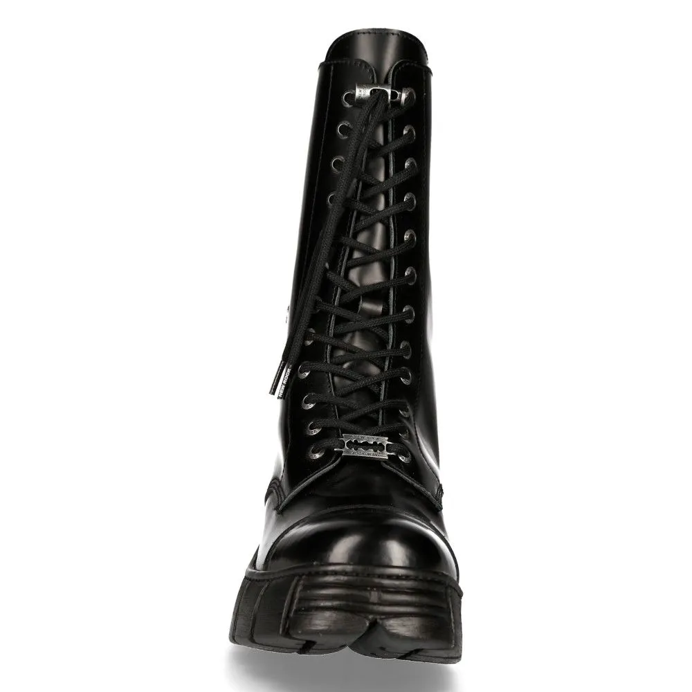 NEW ROCK - M-WALL127N-C1 Mid Calf Tower Boots
