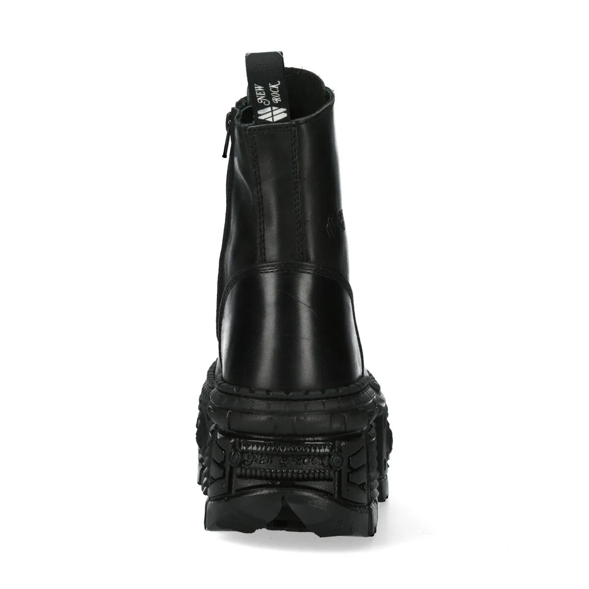 NEW ROCK -  WALL083C-S5 Chunky Platform Eyelet Boots