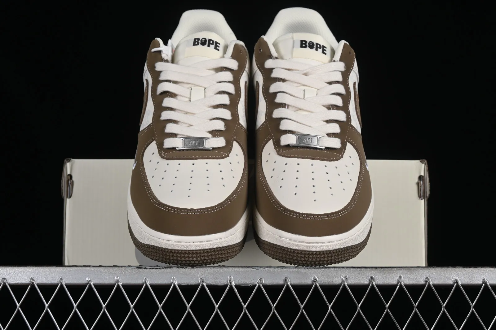 Nike Air Force 1 07 Low BAPE Off White Grey Brown BA8806-225