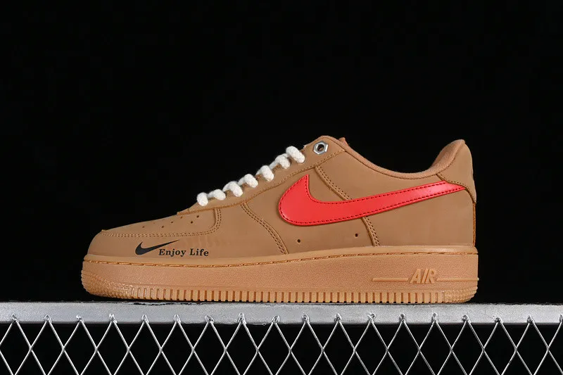 Nike Air Force 1 07 Low Brown Red Black FZ7372-300