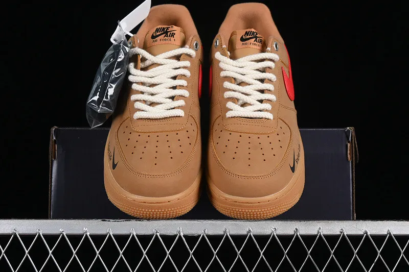 Nike Air Force 1 07 Low Brown Red Black FZ7372-300