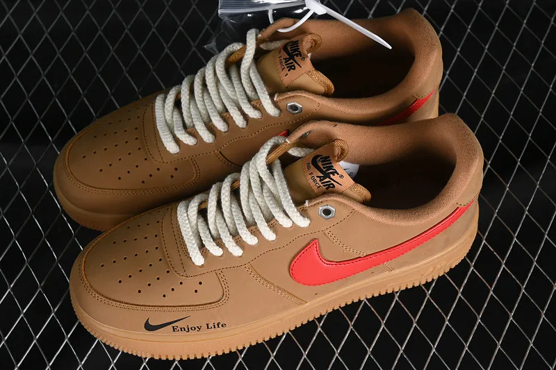 Nike Air Force 1 07 Low Brown Red Black FZ7372-300