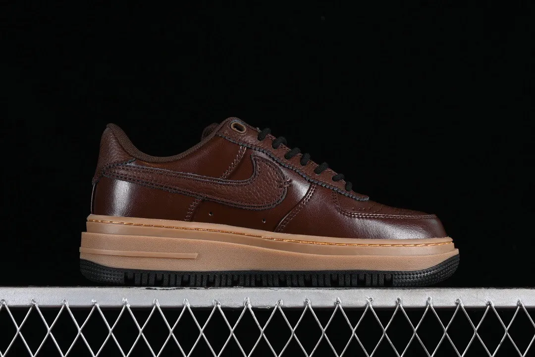 Nike Air Force 1 07 Low LUXE Brown Yellow Black DM2451-200