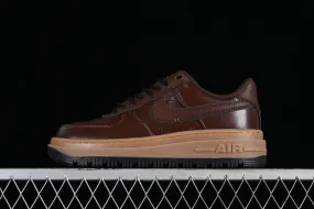 Nike Air Force 1 07 Low LUXE Brown Yellow Black DM2451-200