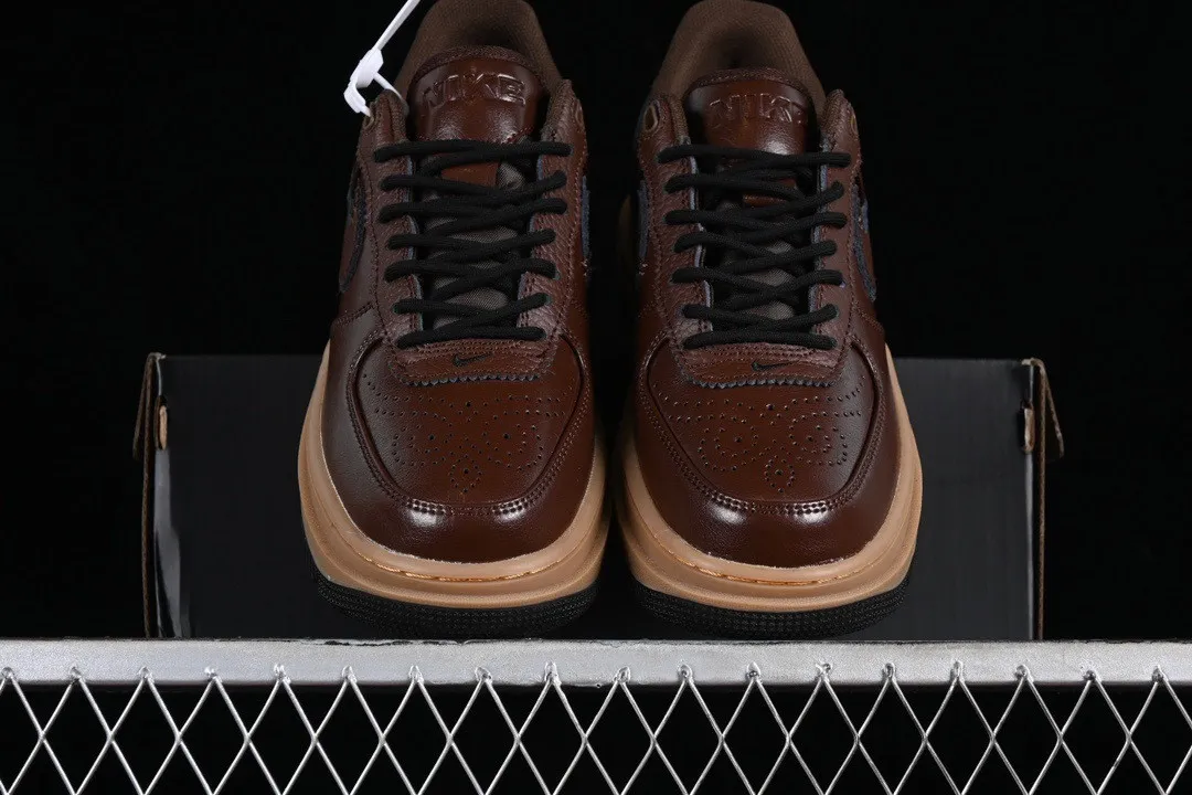 Nike Air Force 1 07 Low LUXE Brown Yellow Black DM2451-200