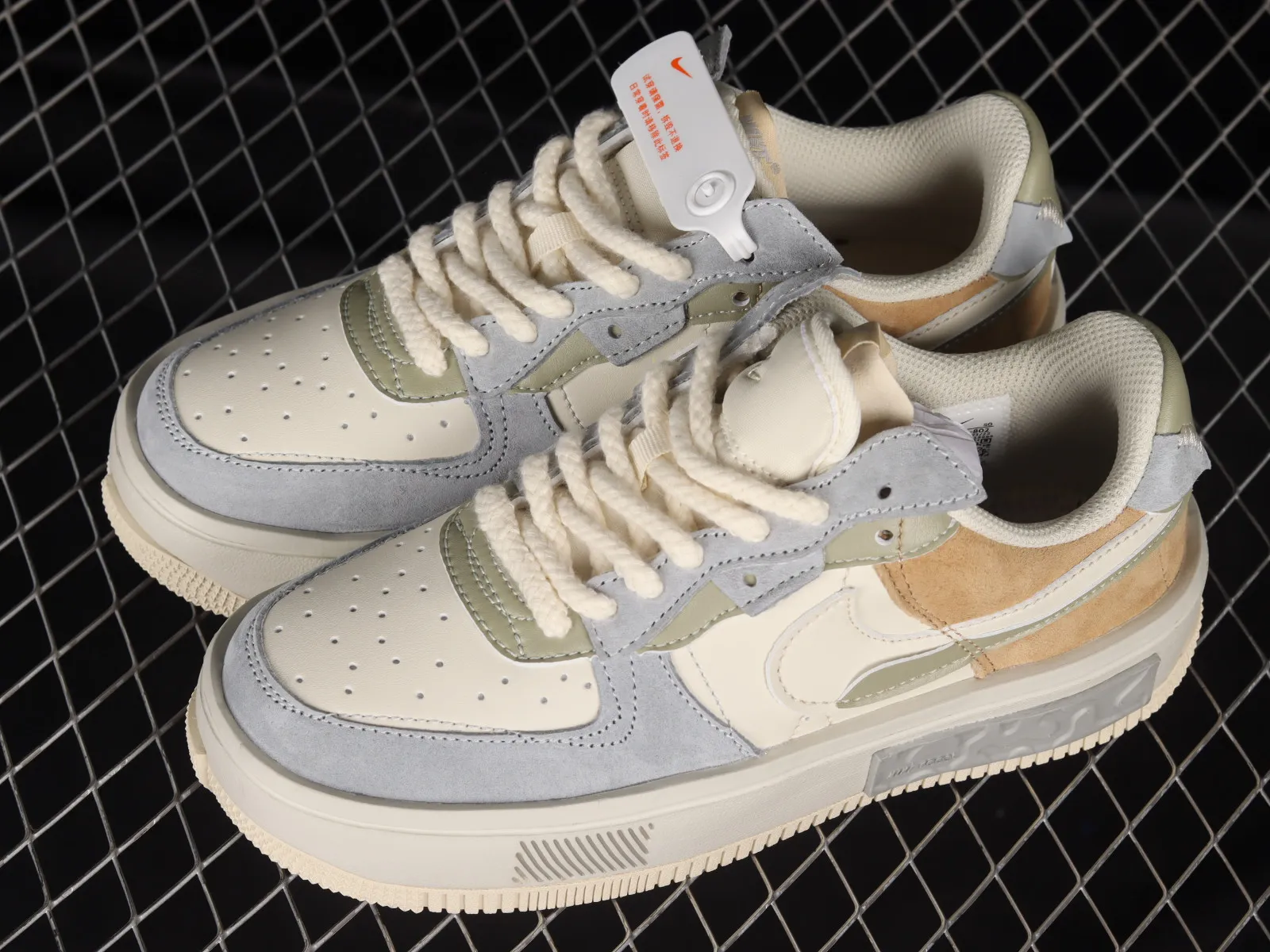 Nike Air Force 1 Fontanka Off White Grey Green CW6688-802