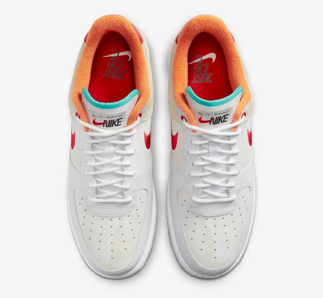 Nike Air Force 1 Low 07 PRM Just Do It White Red Teal FD4205-161